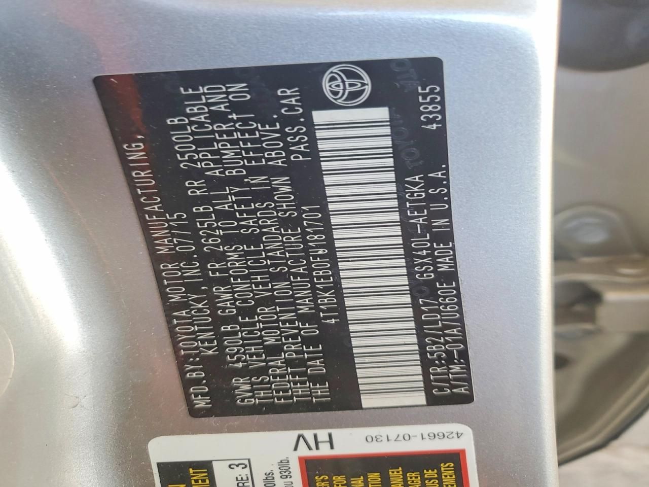 2015 Toyota Avalon xle