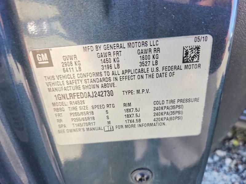 2010 Chevrolet Traverse lt