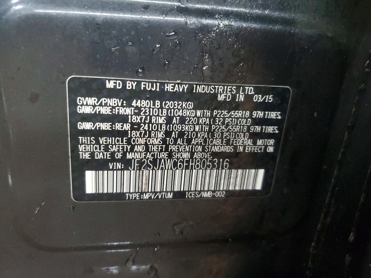 2015 Subaru Forester 2.5i Touring