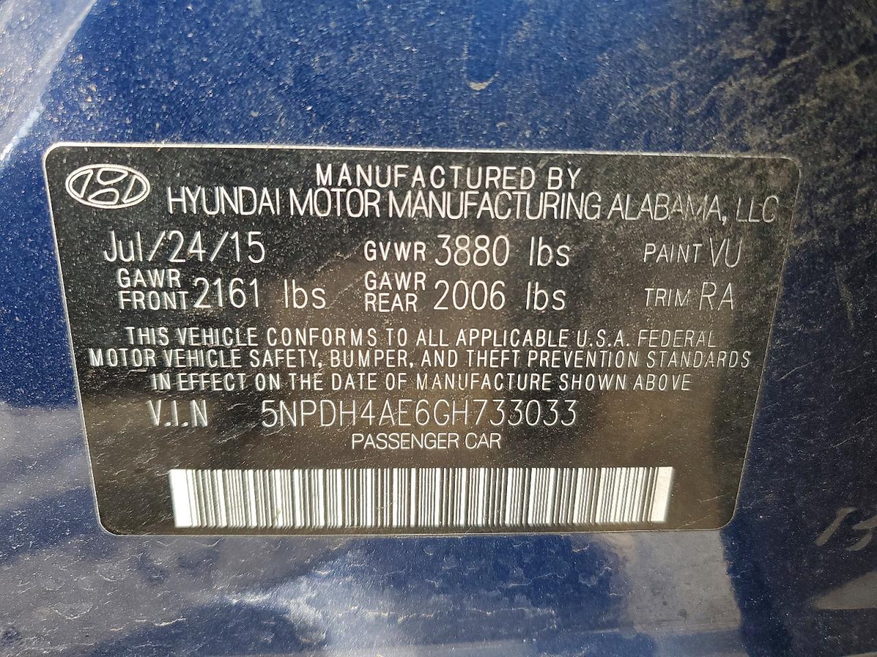 2016 Hyundai Elantra se
