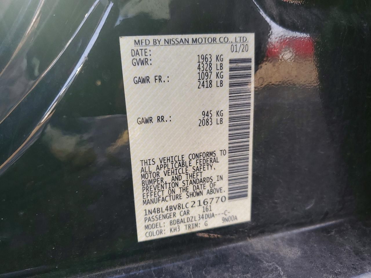 2020 Nissan Altima s