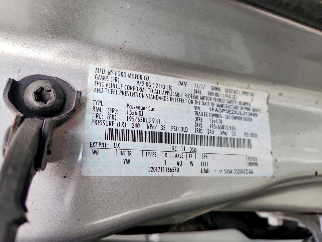 2018 Ford Focus s