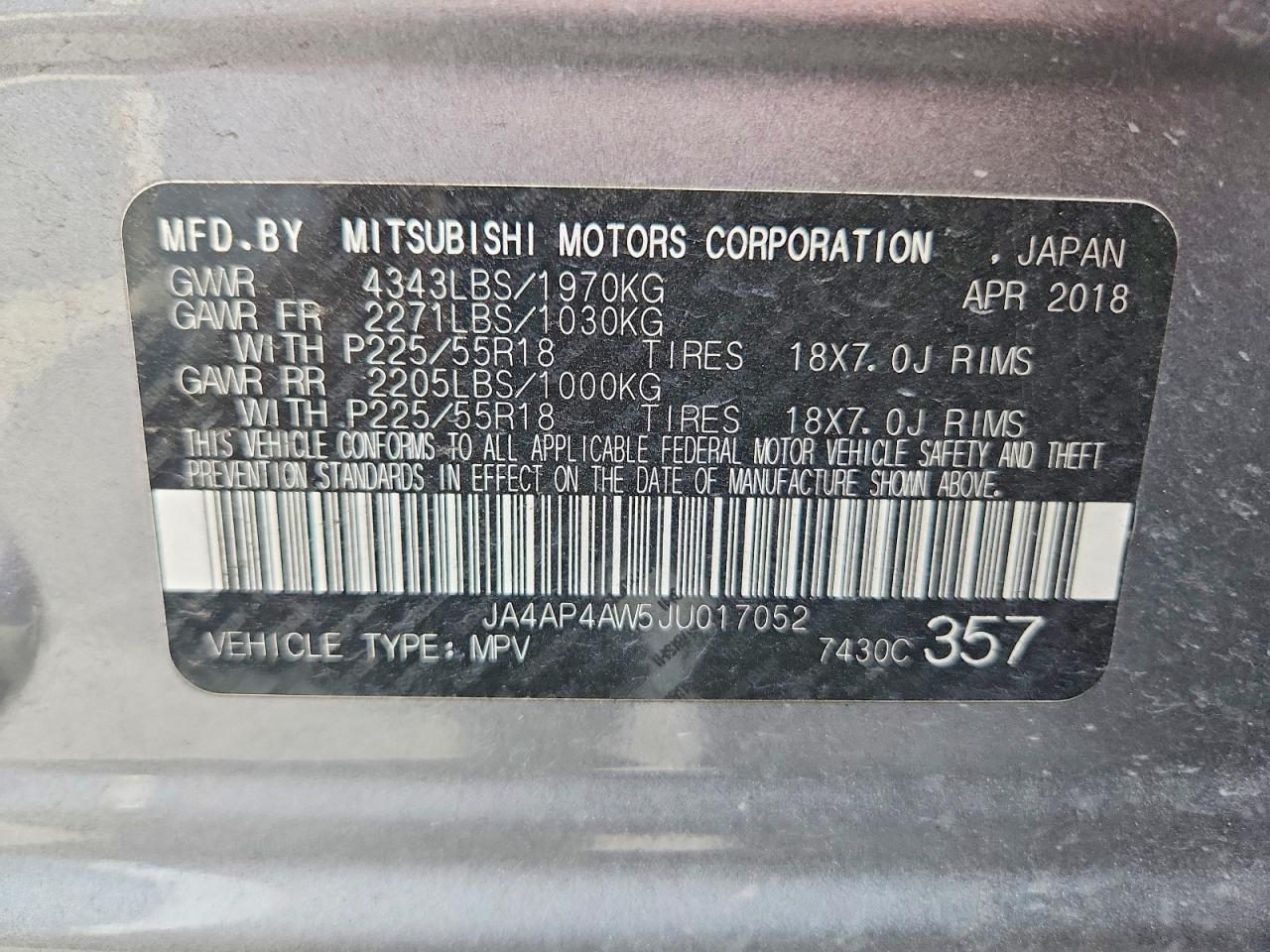 2018 Mitsubishi Outlander Sport sel
