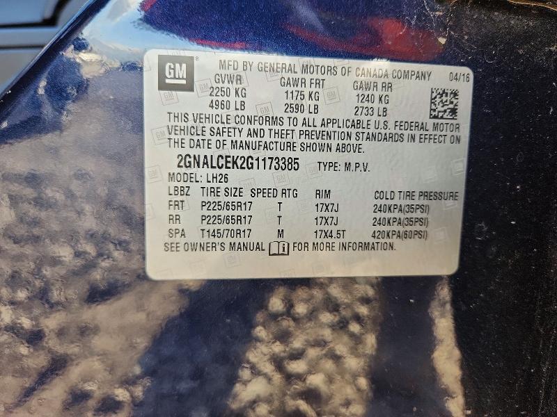 2016 Chevrolet Equinox lt