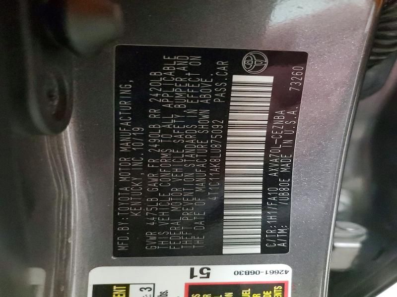 2020 Toyota Camry le