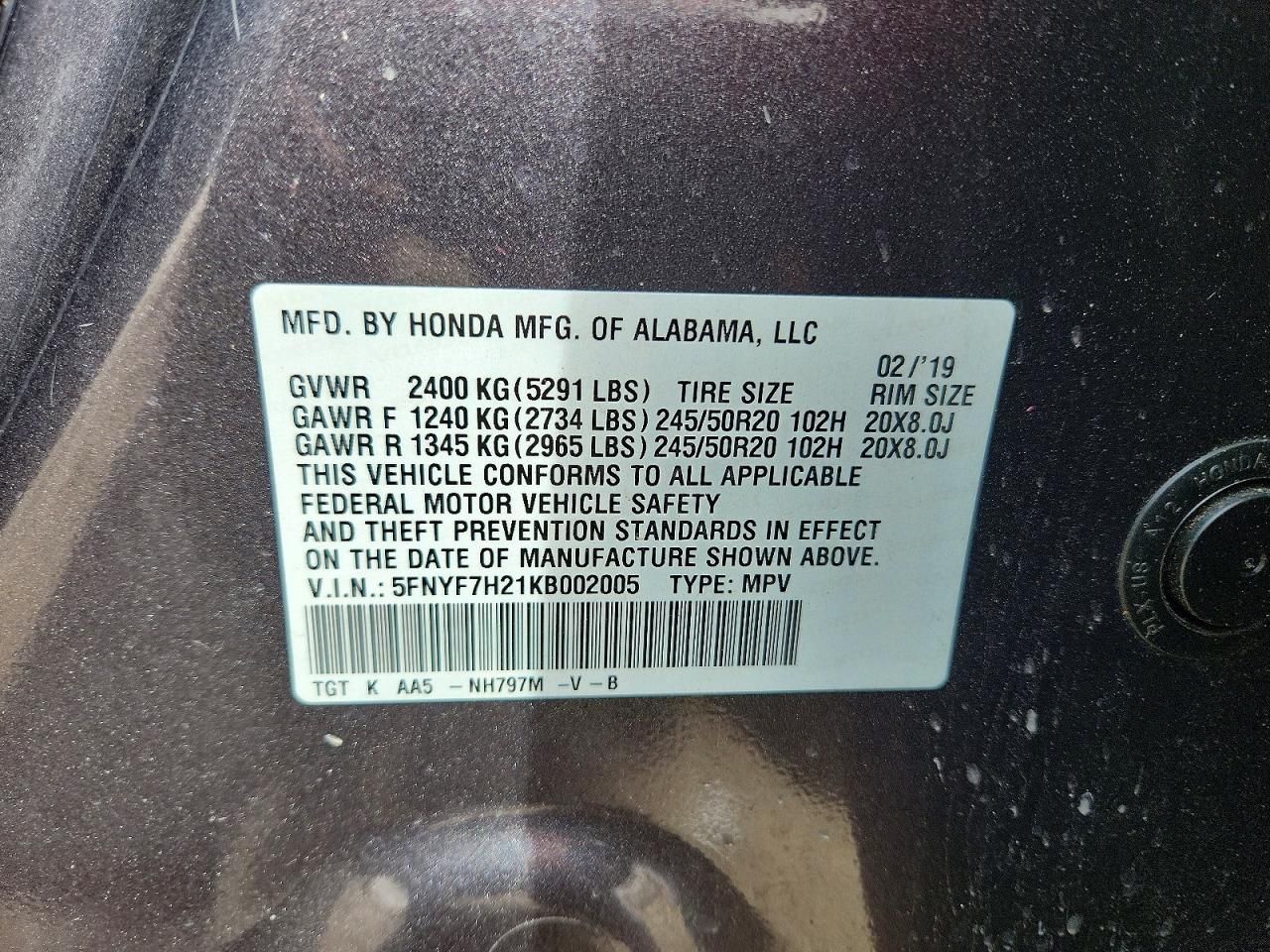 2019 Honda Passport Sport