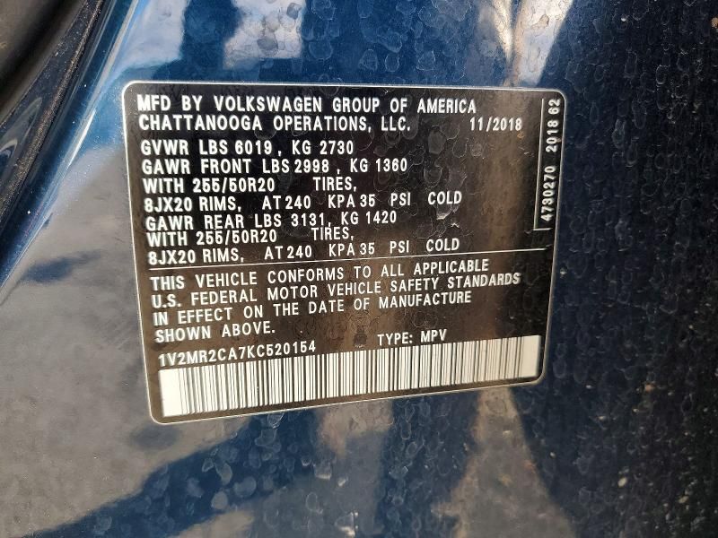 2019 Volkswagen Atlas sel