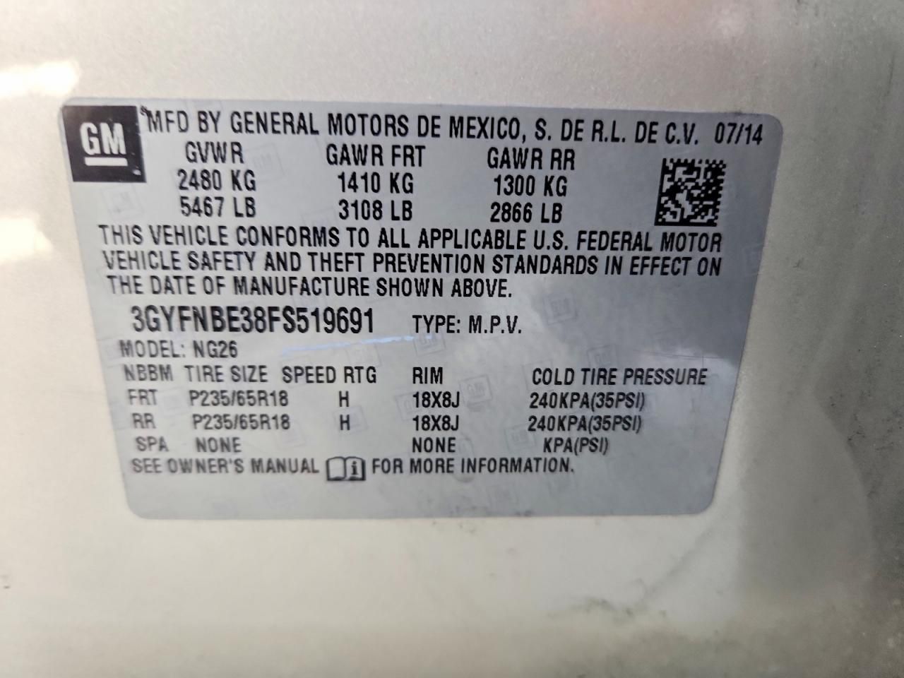 2015 Cadillac Srx Luxury Collection