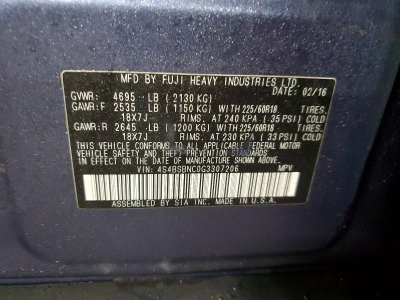 2016 Subaru Outback 2.5i Limited