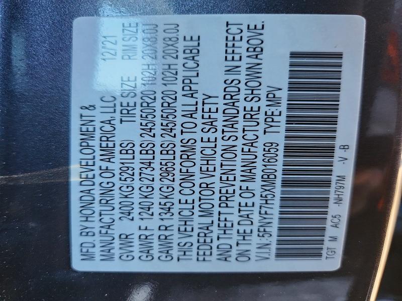 2021 Honda Passport exl