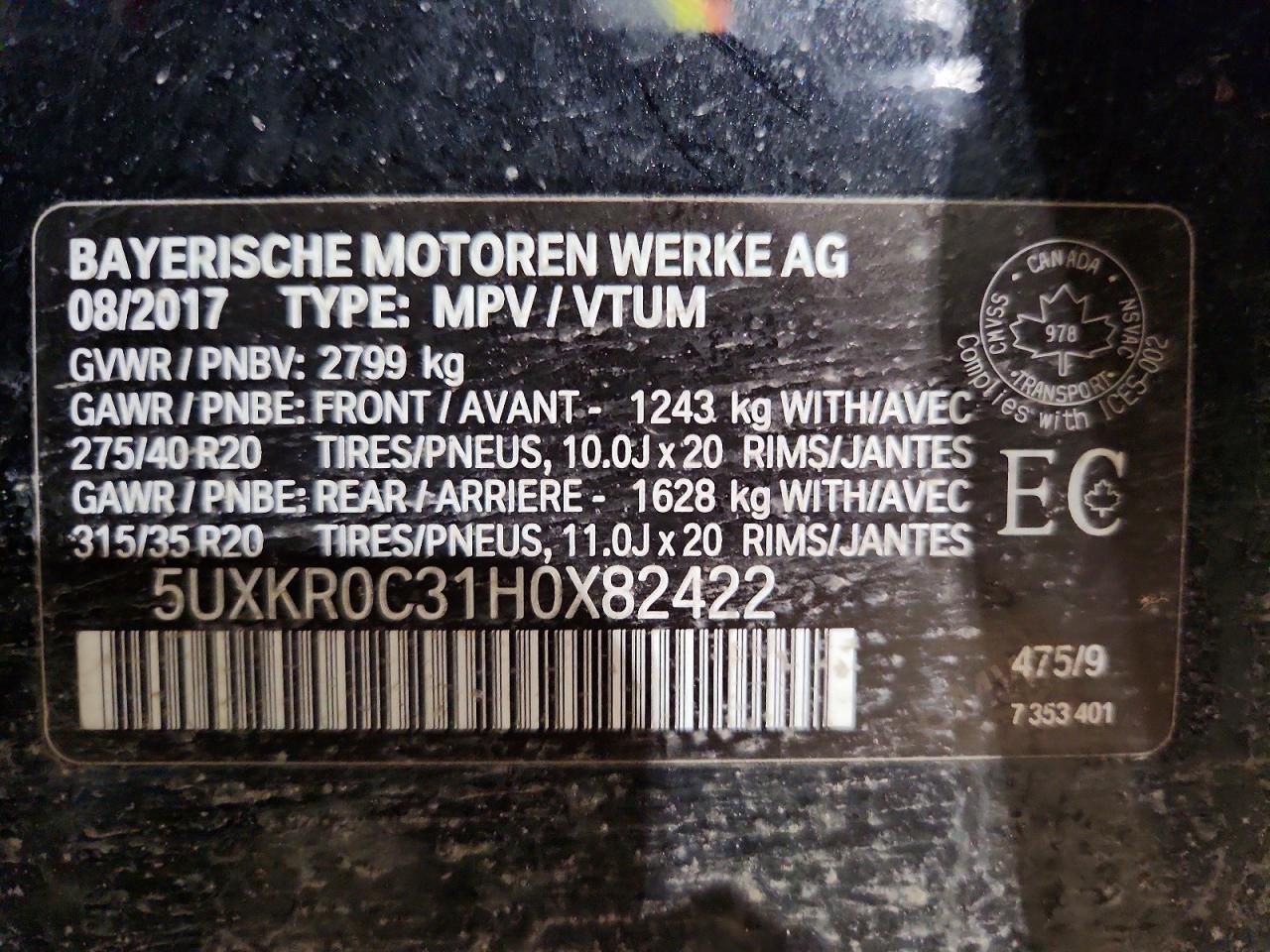 2017 BMW X5 Xdrive35i