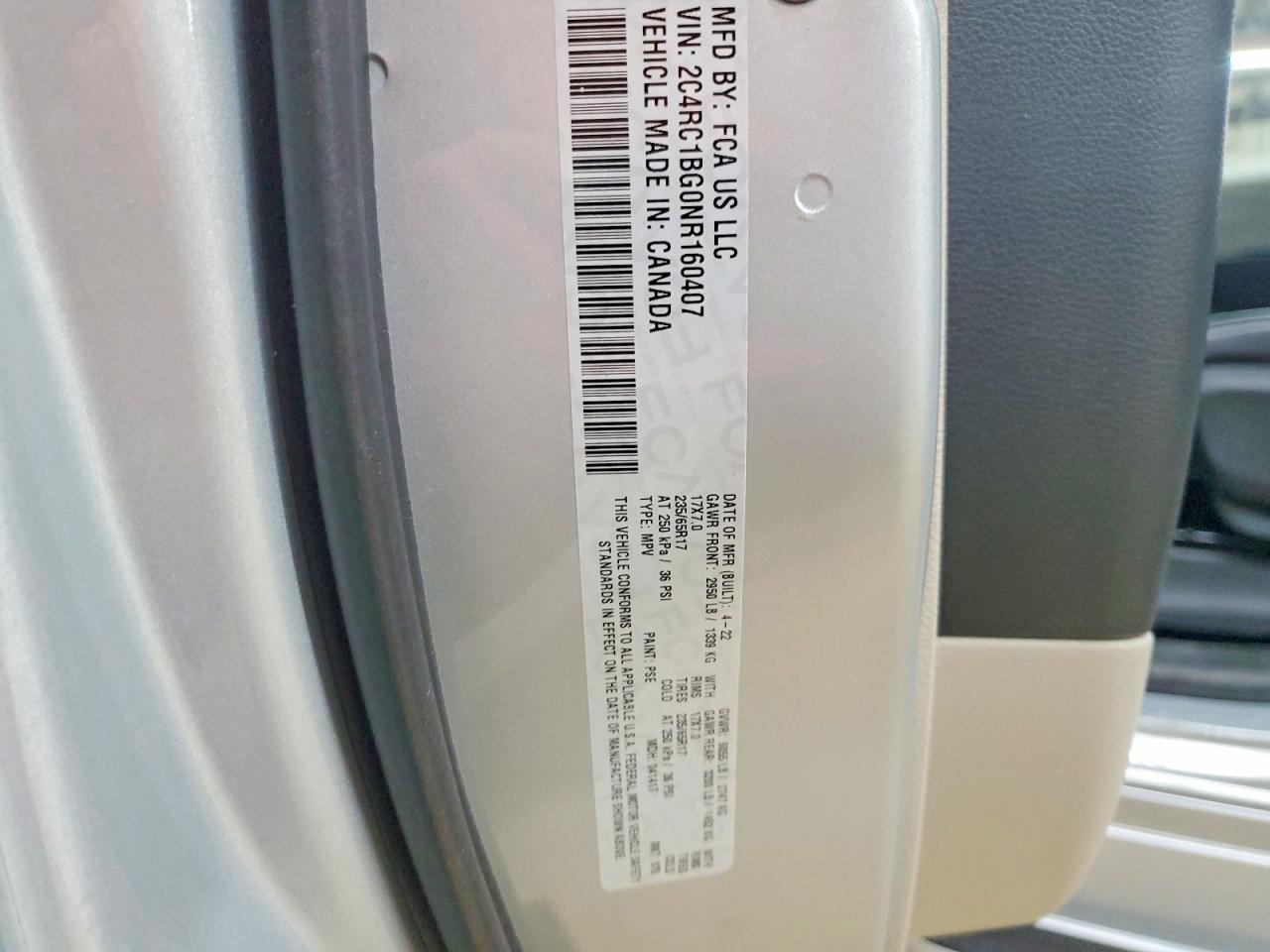 2022 Chrysler Pacifica Touring l