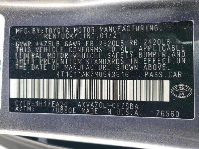 2021 Toyota Camry se