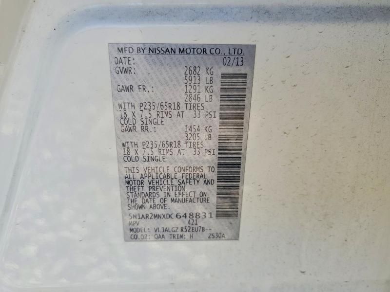 2013 Nissan Pathfinder s