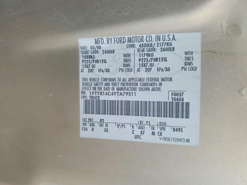 2000 Ford Ranger Super Cab