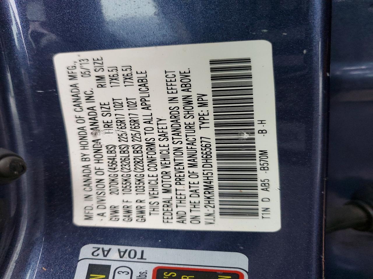 2013 Honda Cr-v ex