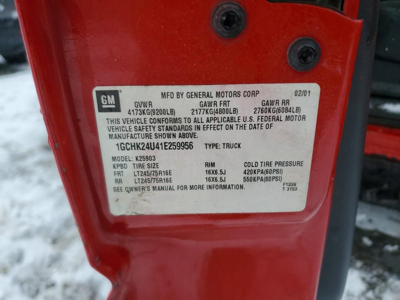 2001 Chevrolet Silverado K2500 Heavy Duty