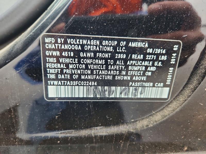 2015 Volkswagen Passat s