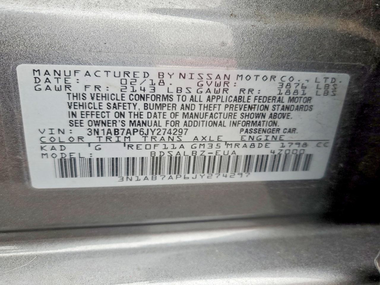 2018 Nissan Sentra s