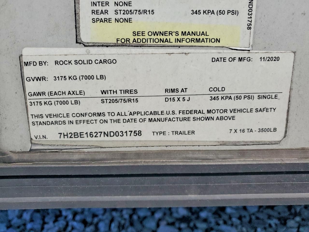 2022 Rcok Unknown-Enclosed Cargo Trailer