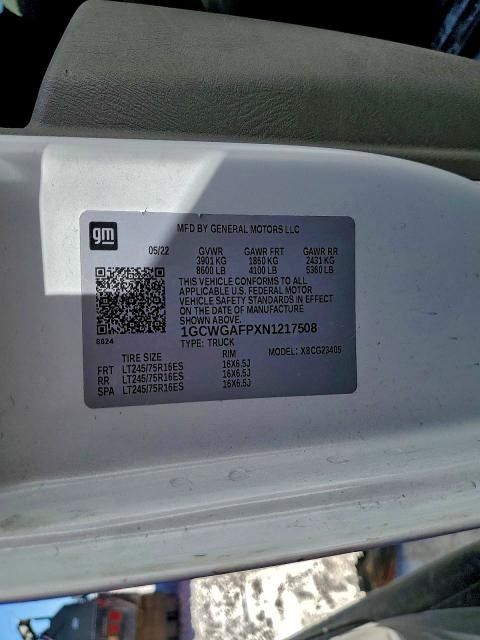 2022 Chevrolet Express 2500 Delivery van