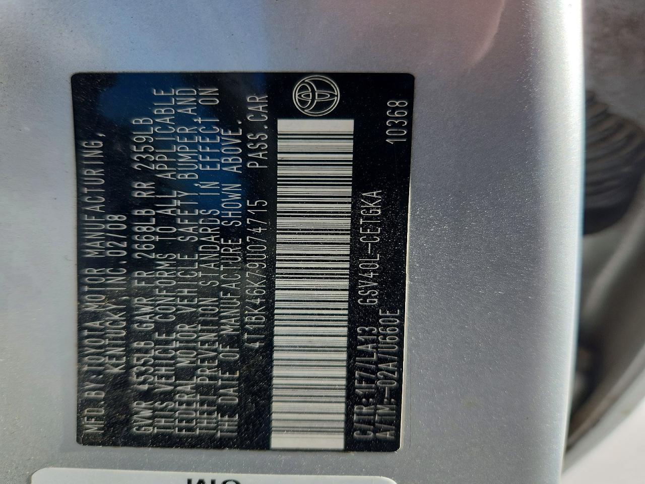 2009 Toyota Camry xle V6