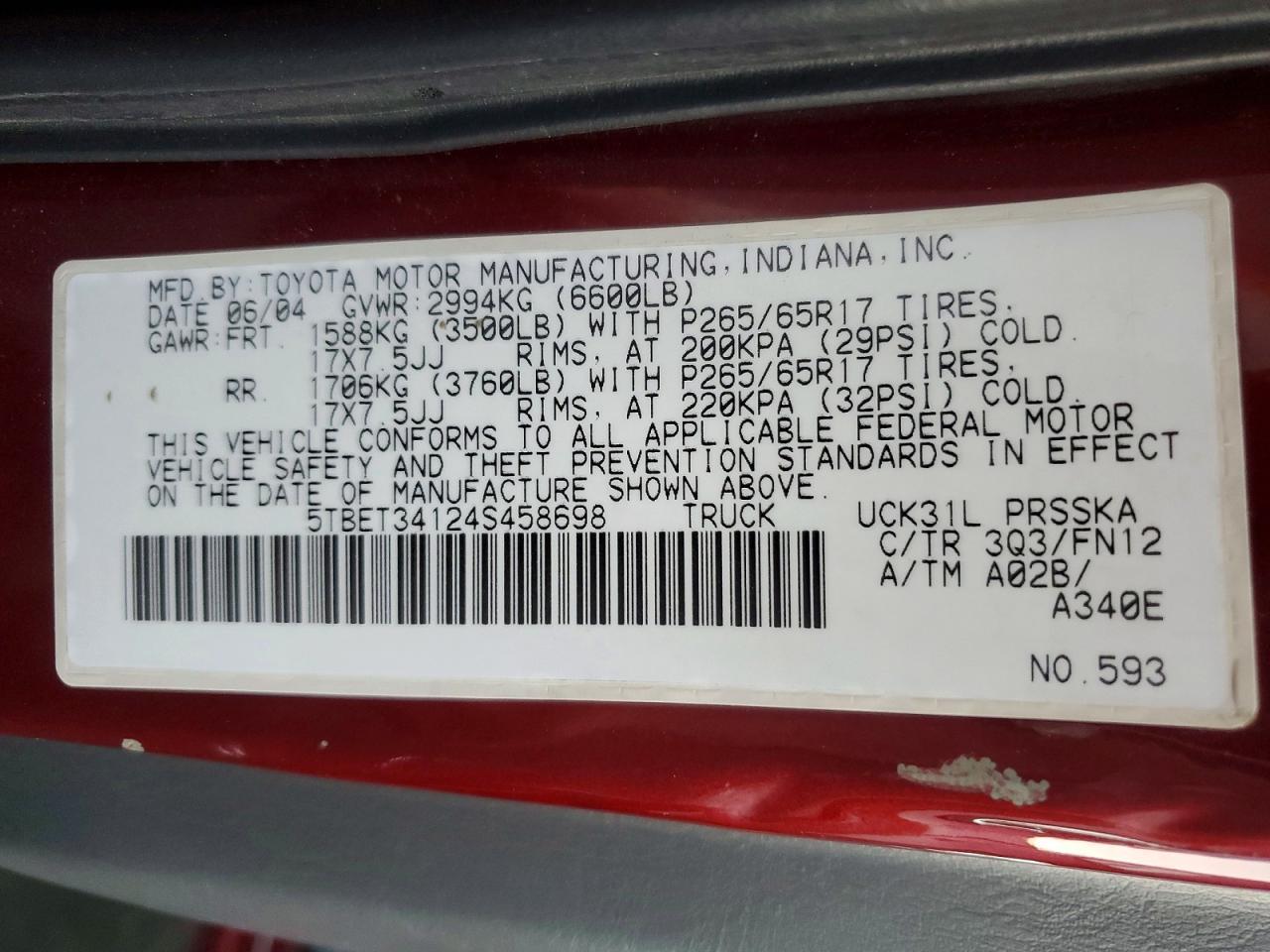 2004 Toyota Tundra Double cab SR5