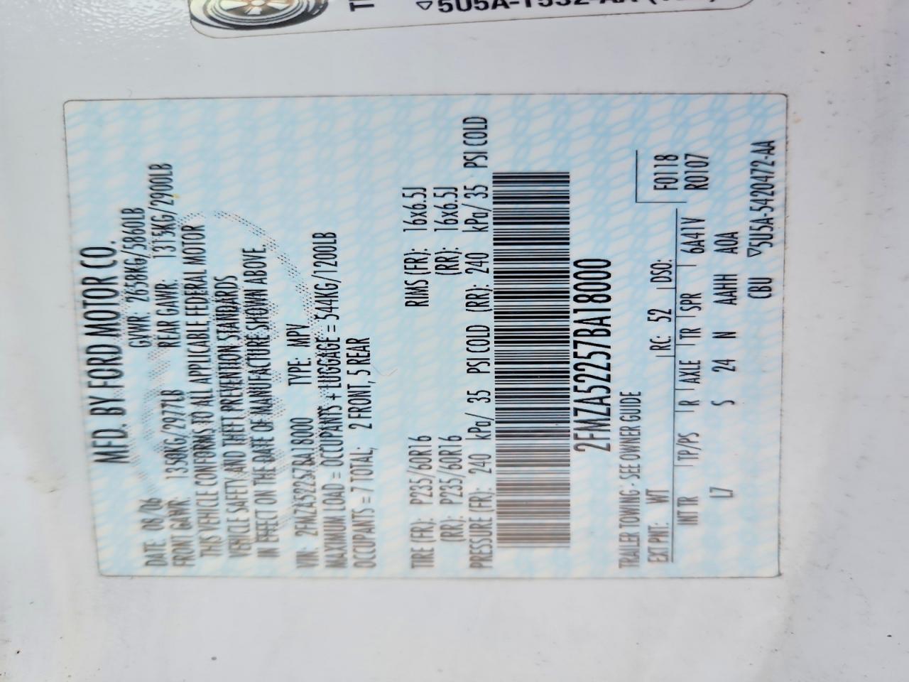 2007 Ford Freestar sel