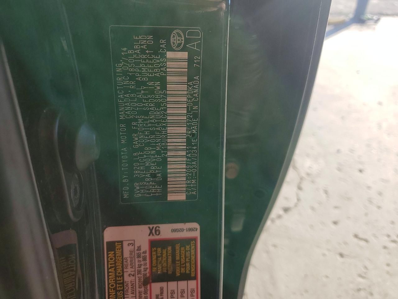 2014 Toyota Corolla l