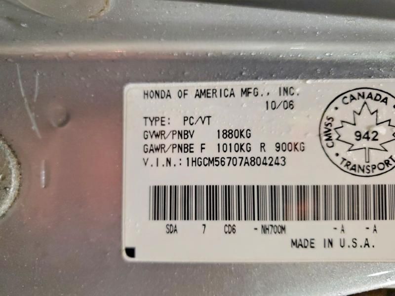 2007 Honda Accord ex