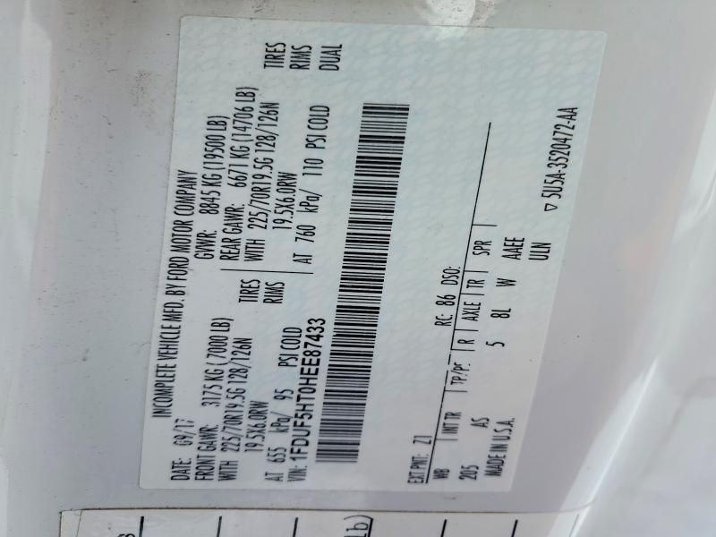 2017 Ford F550 Super Duty