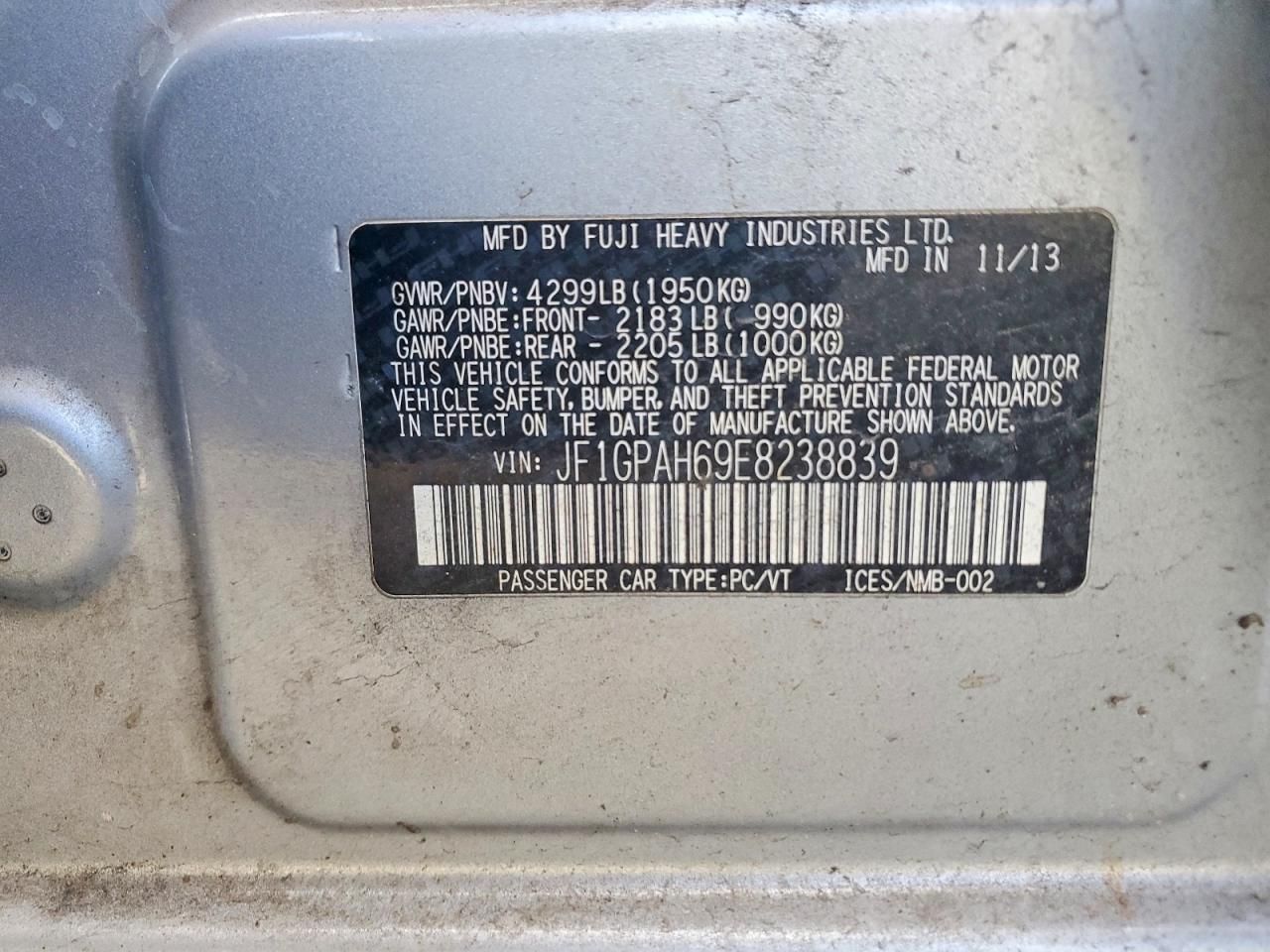 2014 Subaru Impreza Limited