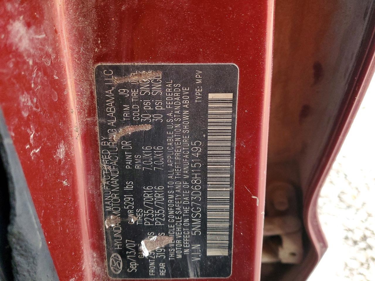 2008 Hyundai Santa fe gls