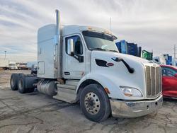 Salvage trucks for sale at Dyer, IN auction: 2019 Peterbilt Tractor 579-Semi Truck