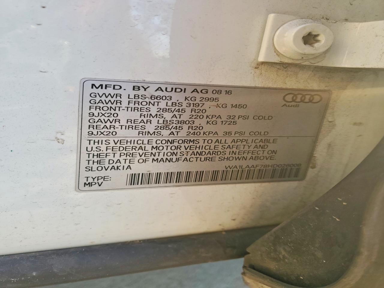 2017 Audi Q7 Premium Plus