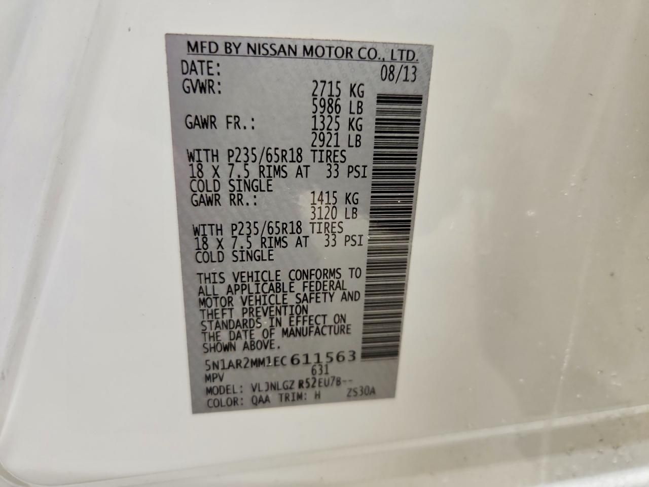 2014 Nissan Pathfinder s