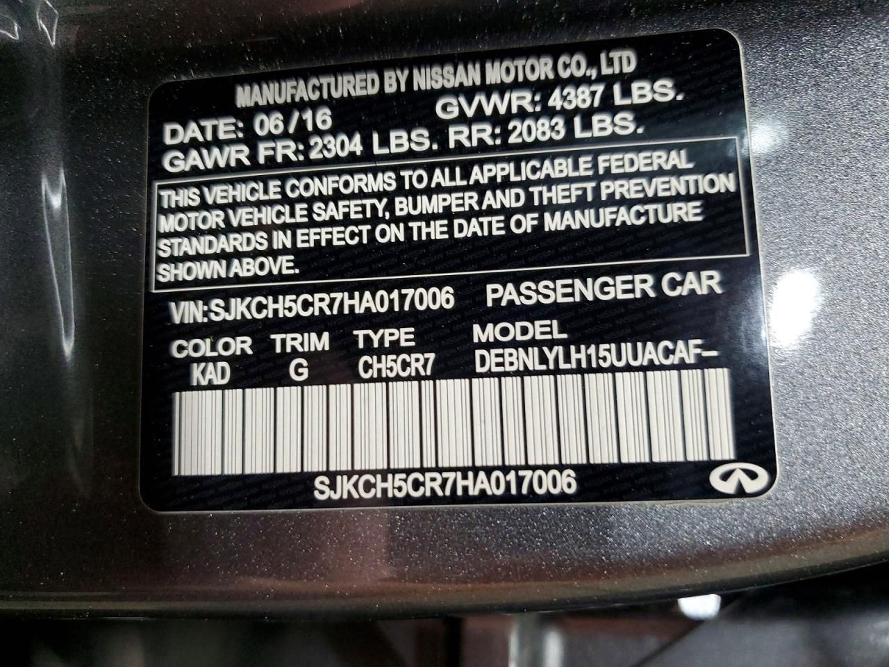 2017 Infiniti Qx30 Base