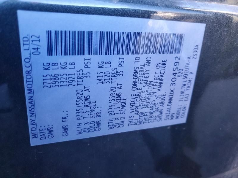 2013 Infinity Jx35 Base