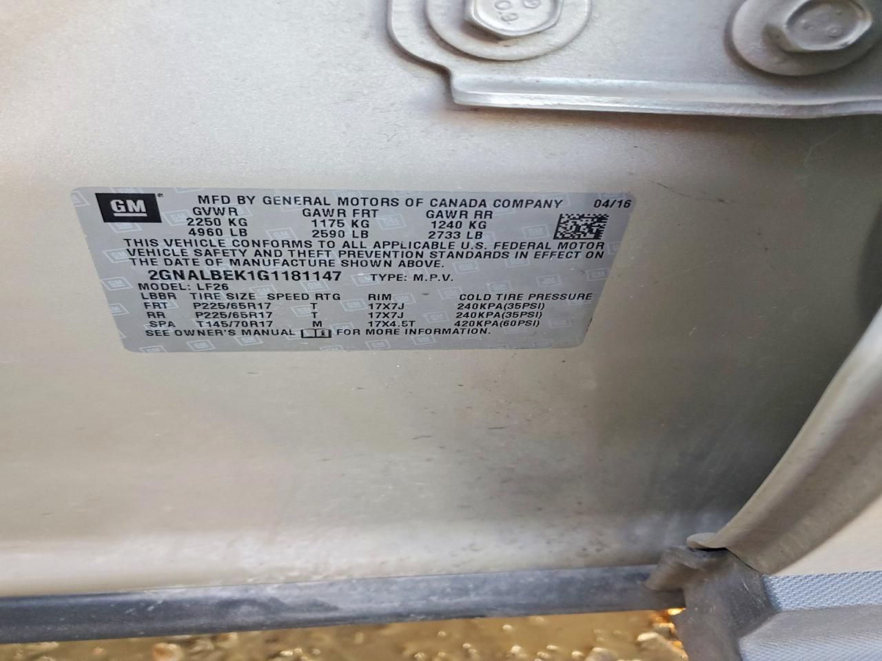 2016 Chevrolet Equinox ls