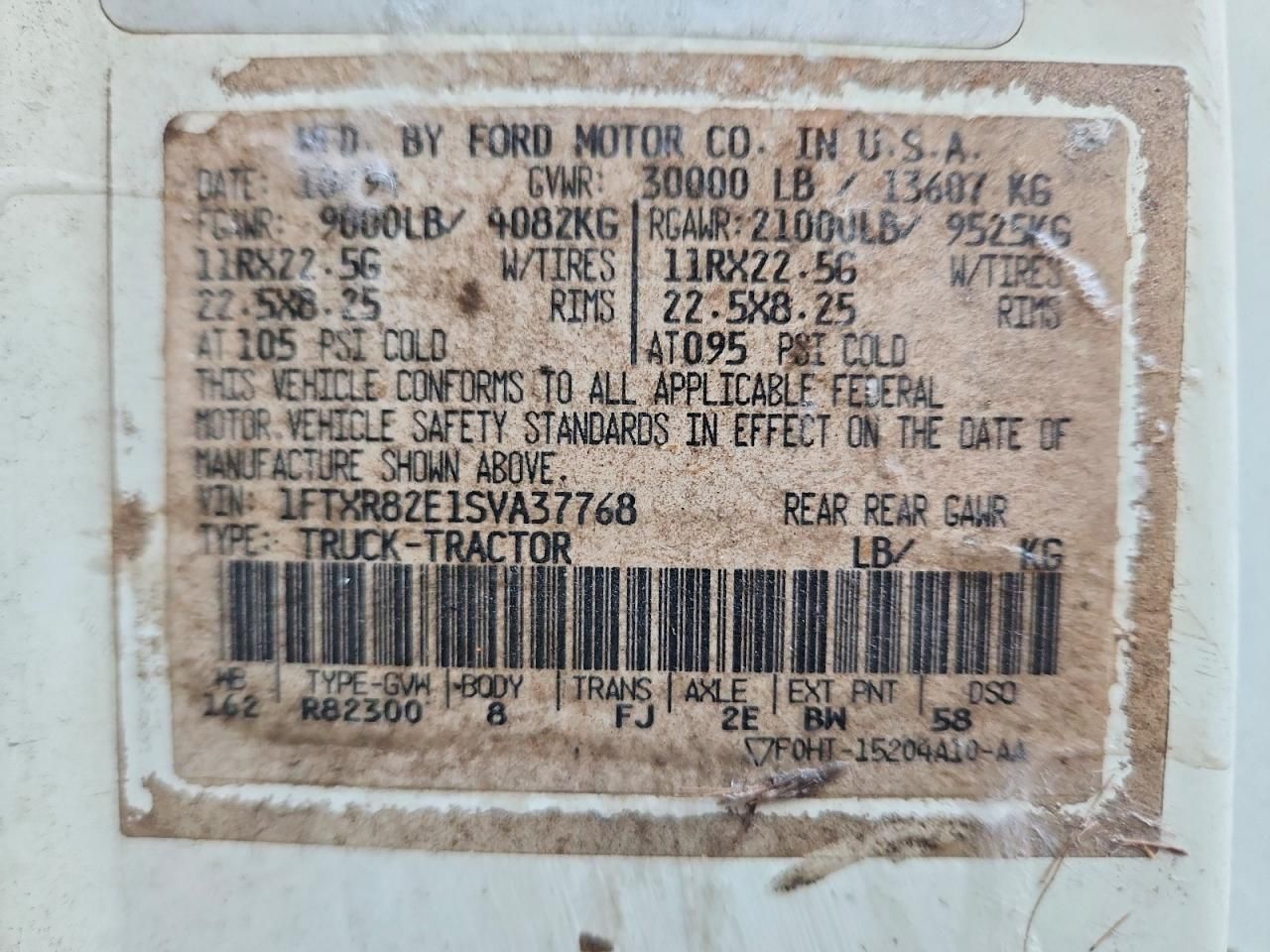 1995 Ford :LN8000 Conv Cab TRA