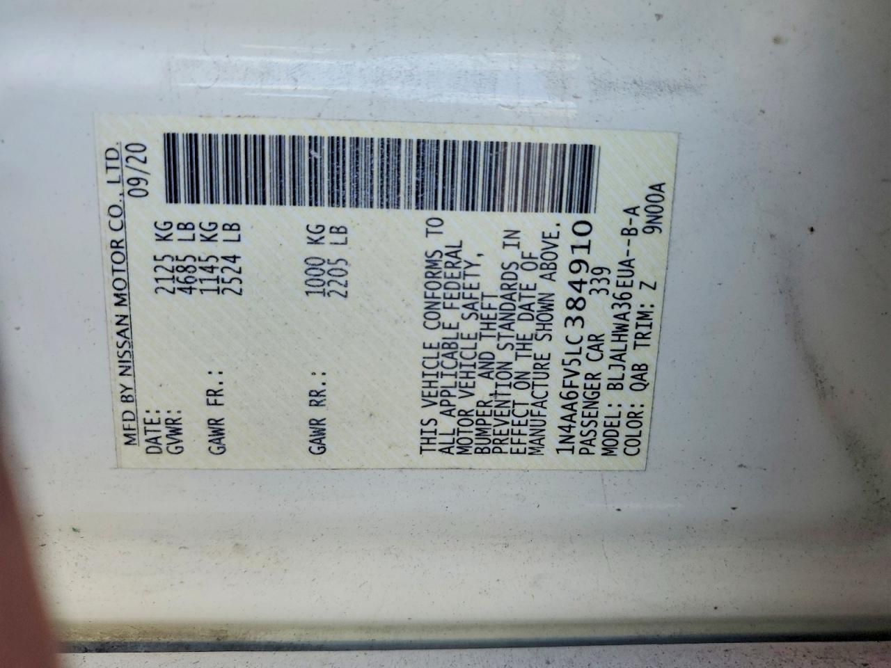 2020 Nissan Maxima Platinum