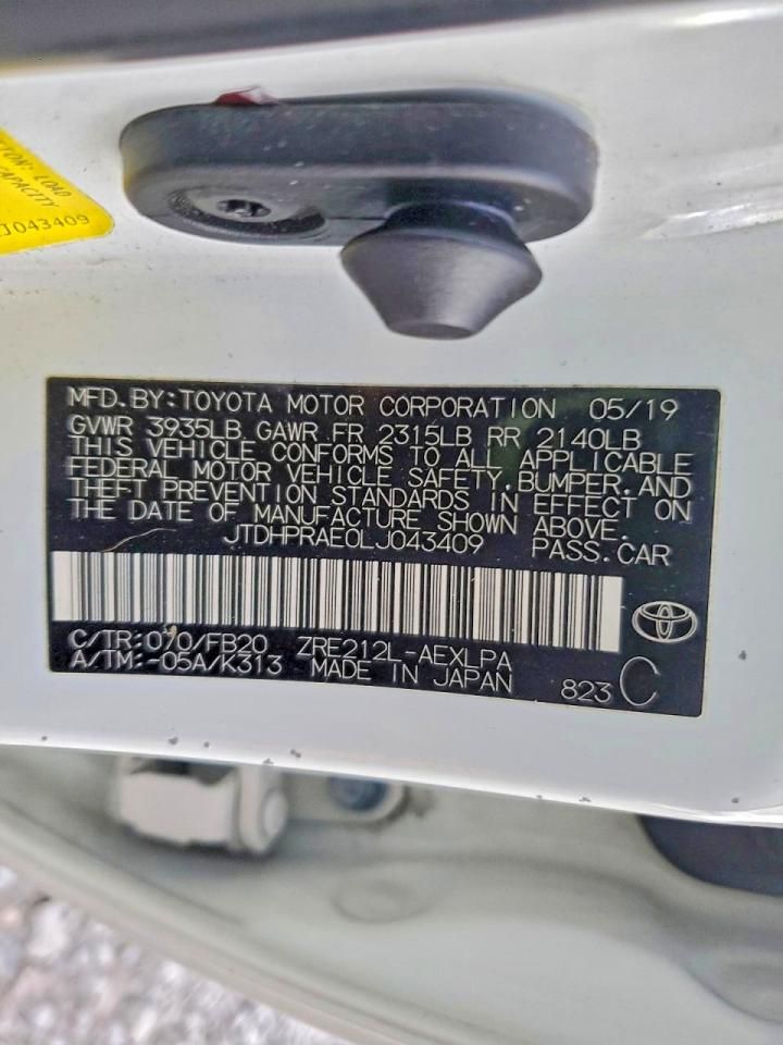 2020 Toyota Corolla le