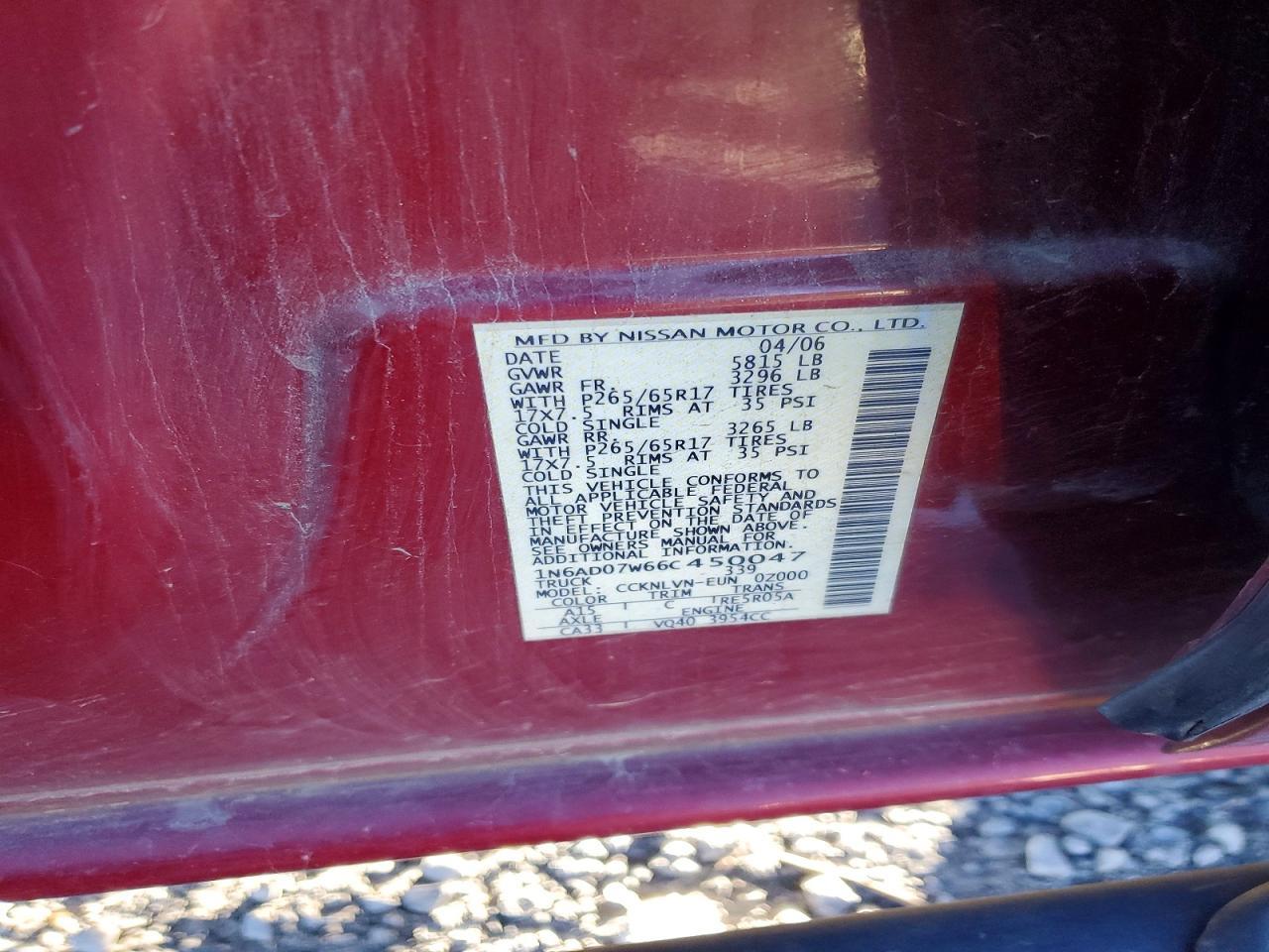 2006 Nissan Frontier Crew Cab LE