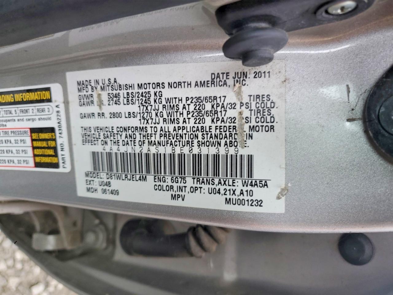 2011 Mitsubishi Endeavor ls