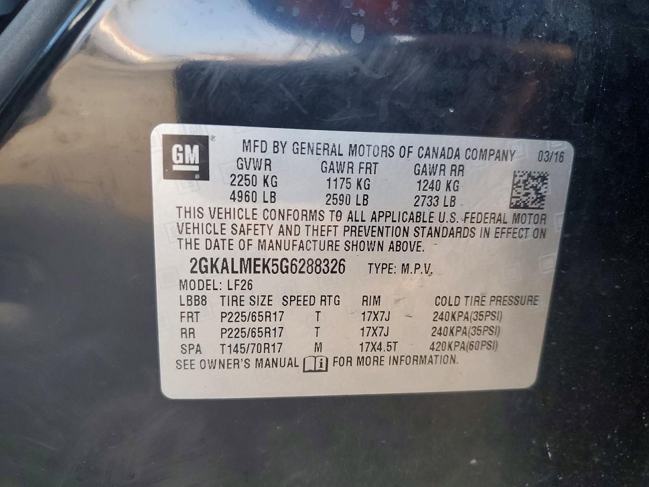 2016 GMC Terrain sle