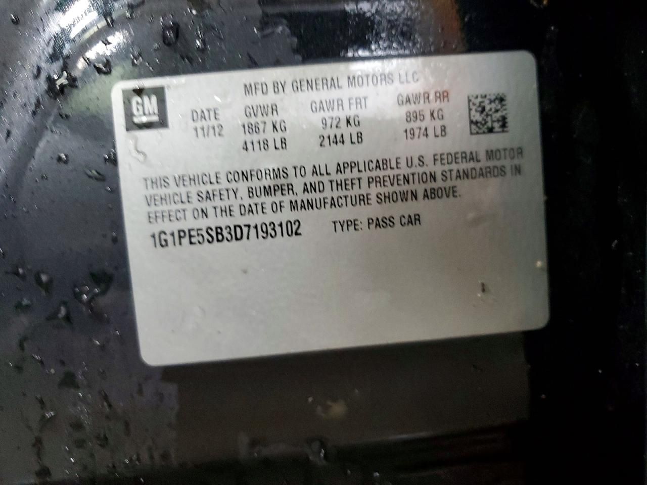 2013 Chevrolet Cruze lt