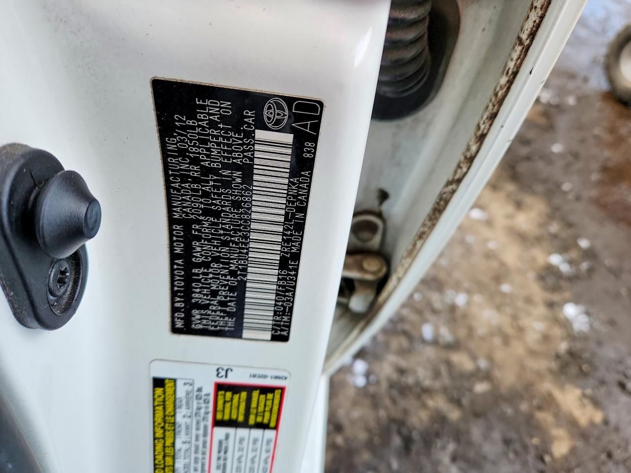 2012 Toyota Corolla Base