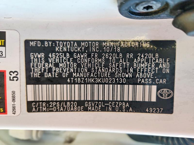 2019 Toyota Camry xse
