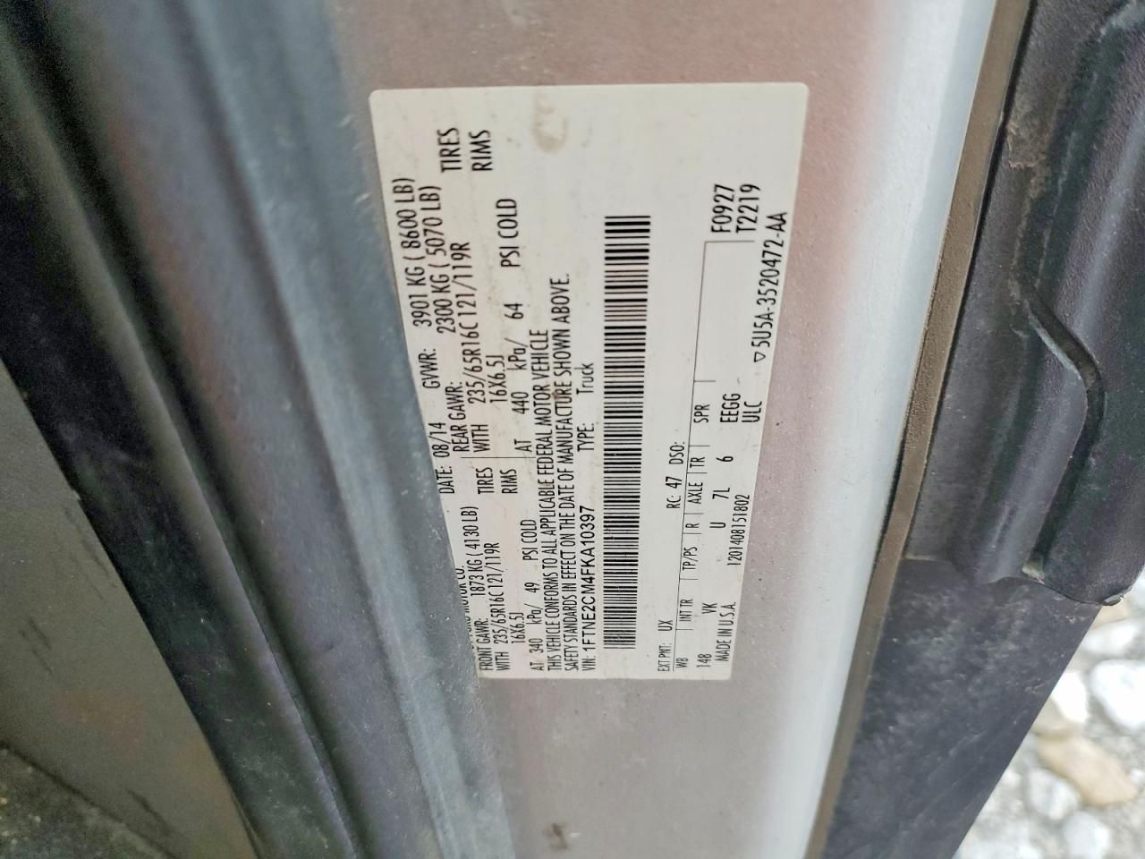 2015 Ford Transit T-150 Utility / Service Van