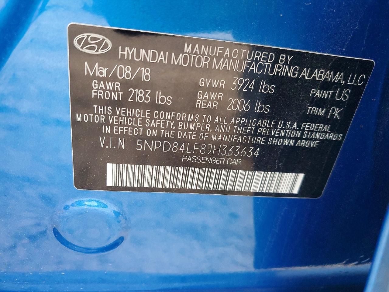 2018 Hyundai Elantra sel